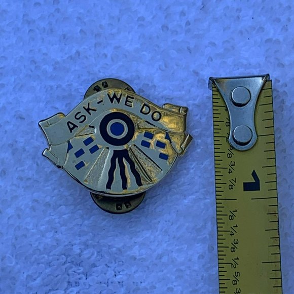 Military Unit Crest - 553rd Support Battalion (Ask We Do) Lapel Pin - Picture 2 of 4